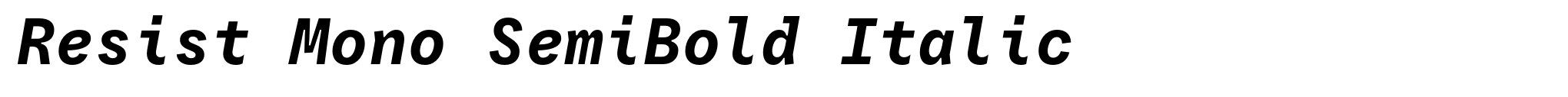 Resist Mono SemiBold Italic image